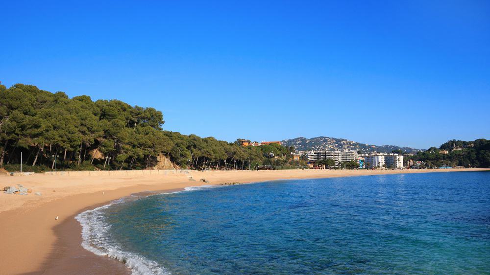 The beautiful Fenals beach in Lloret de Mar