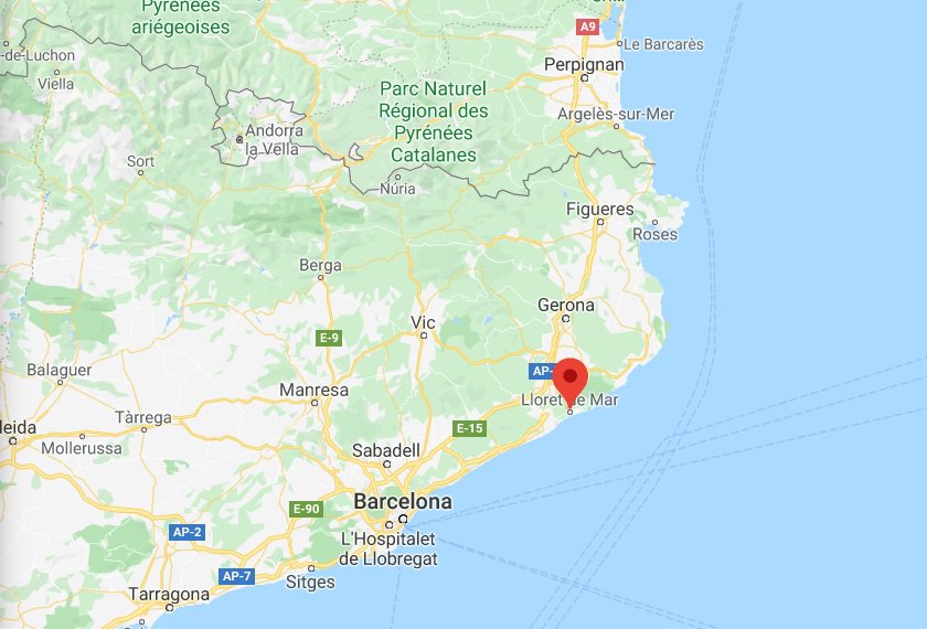 Where is Lloret de Mar on the map 