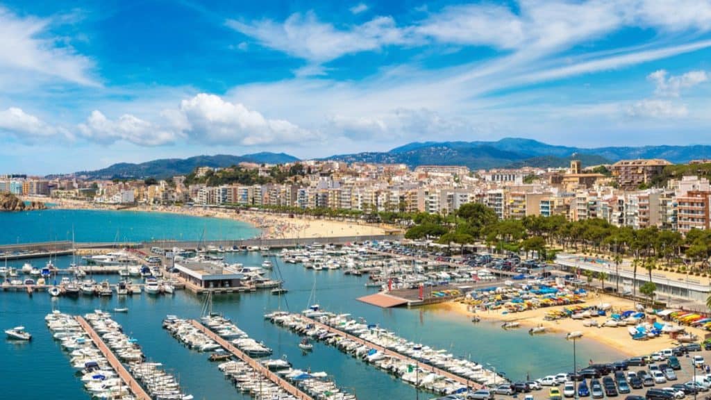 Beach and marina Blanes